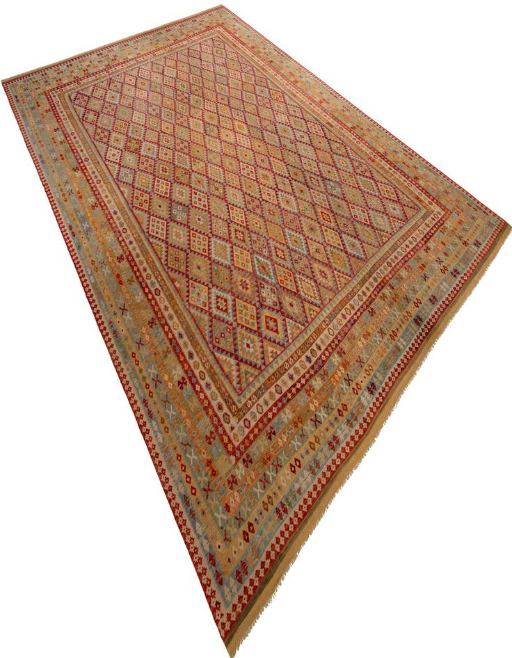 Detail image of 20' 2 x 25' 7  Hand Woven Kilim Maymana Wool Rug