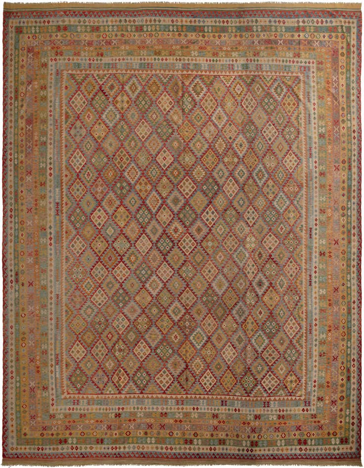 Detail image of 19' 8 x 25' 2 Hand Woven Kilim Maymana Wool Rug