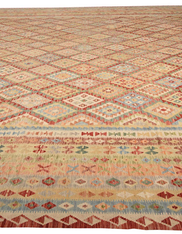 Detail image of 19' 9 x 25' 10  Hand Woven Kilim Maymana Wool Rug