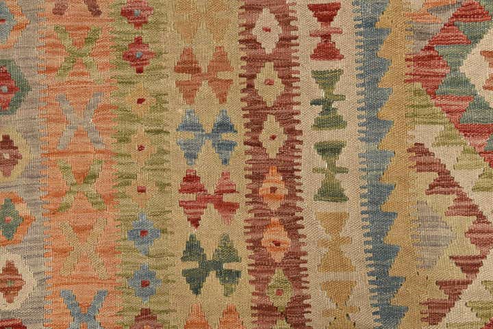 600cm x 785cm Handgewebt Kilim Maymana Wolle Teppich