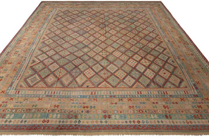 20' x 25' 5 Hand Woven Kilim Maymana Wool Rug