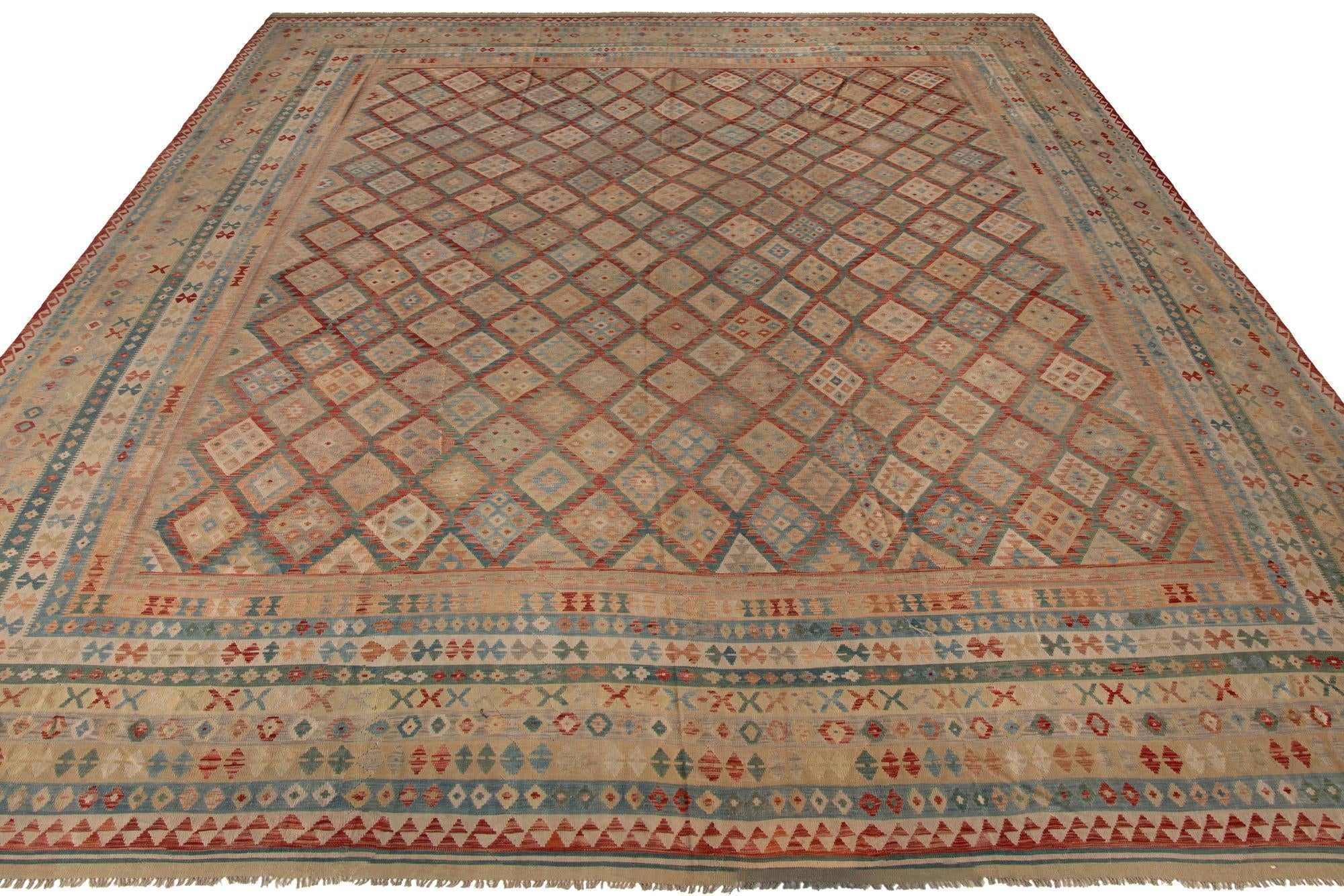 19' 9 x 25' 5 Hand Woven Kilim Maymana Wool Rug