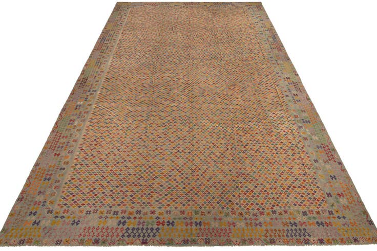 Detail image of 17' 5 x 31' Hand Woven Kilim Maymana Wool Rug