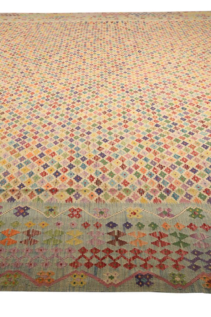 17' 5 x 31' Hand Woven Kilim Maymana Wool Rug