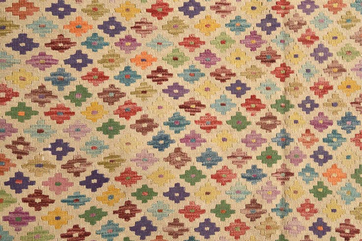 Detail image of 17' 5 x 31' Hand Woven Kilim Maymana Wool Rug
