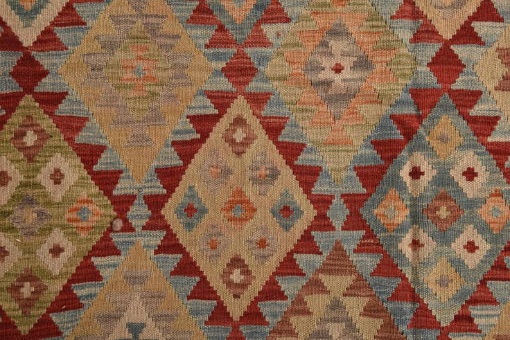 Detail image of 20' 5 x 25' 9 Hand Woven Kilim Maymana Wool Rug