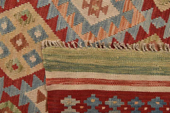 20' 5 x 25' 9 Hand Woven Kilim Maymana Wool Rug