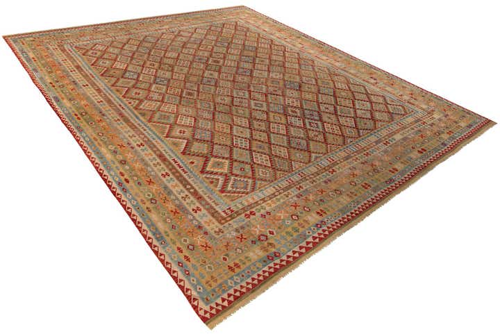 19' 10 x 25' 6 Hand Woven Kilim Maymana Wool Rug