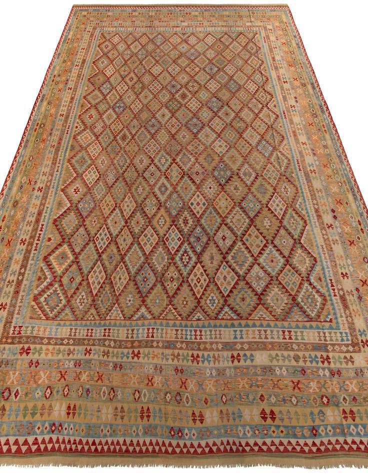 Detail image of 19' 10 x 25' 6  Hand Woven Kilim Maymana Wool Rug