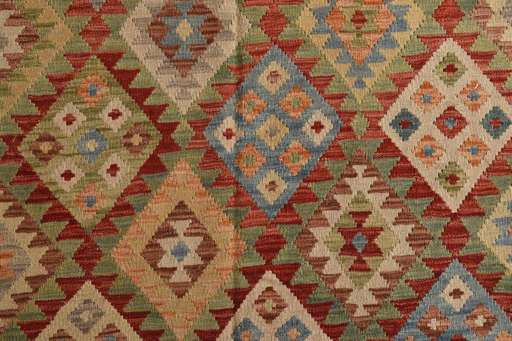 Detail image of 19' 10 x 25' 6 Hand Woven Kilim Maymana Wool Rug