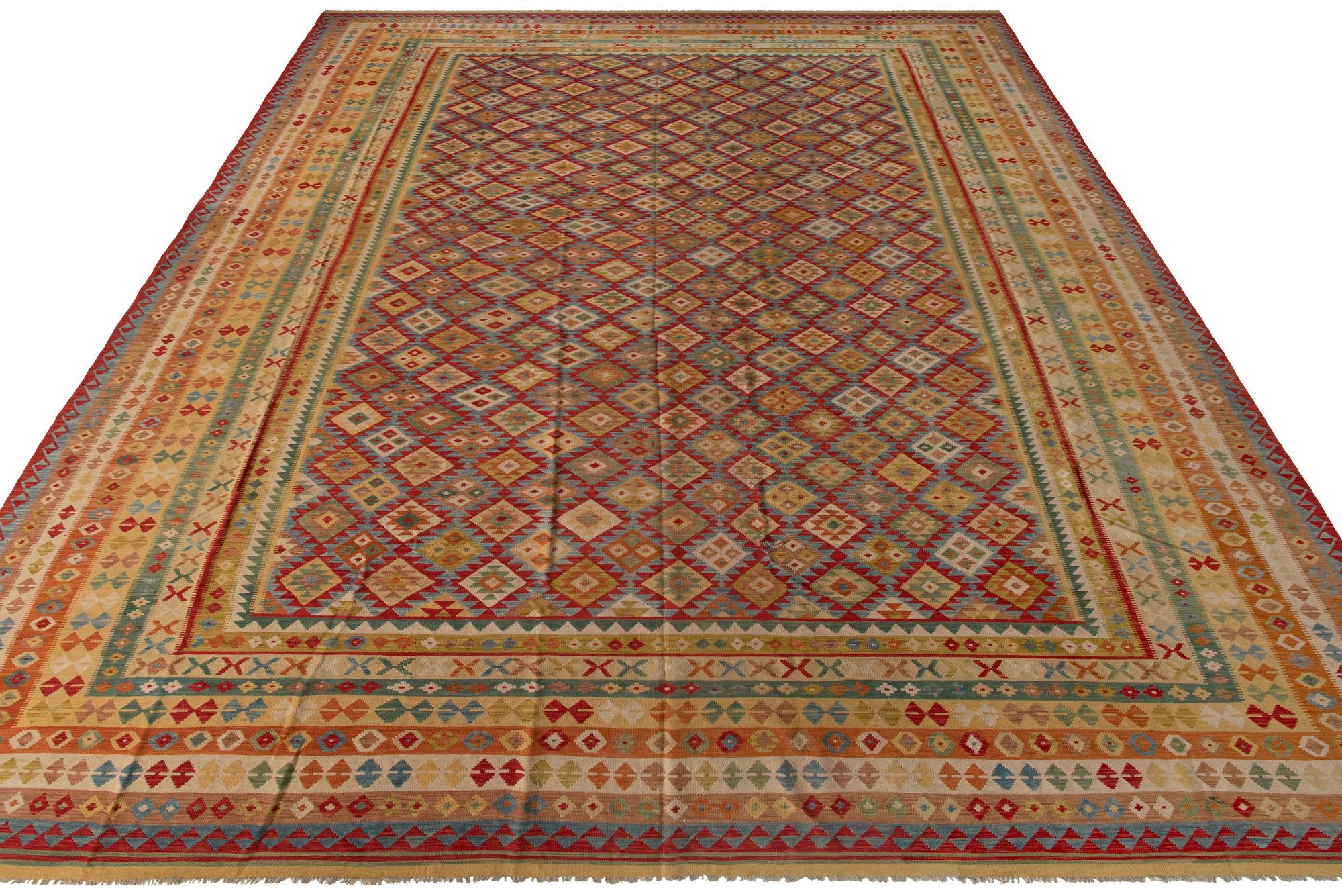 16' x 25' 10 Hand Woven Kilim Maymana Wool Rug
