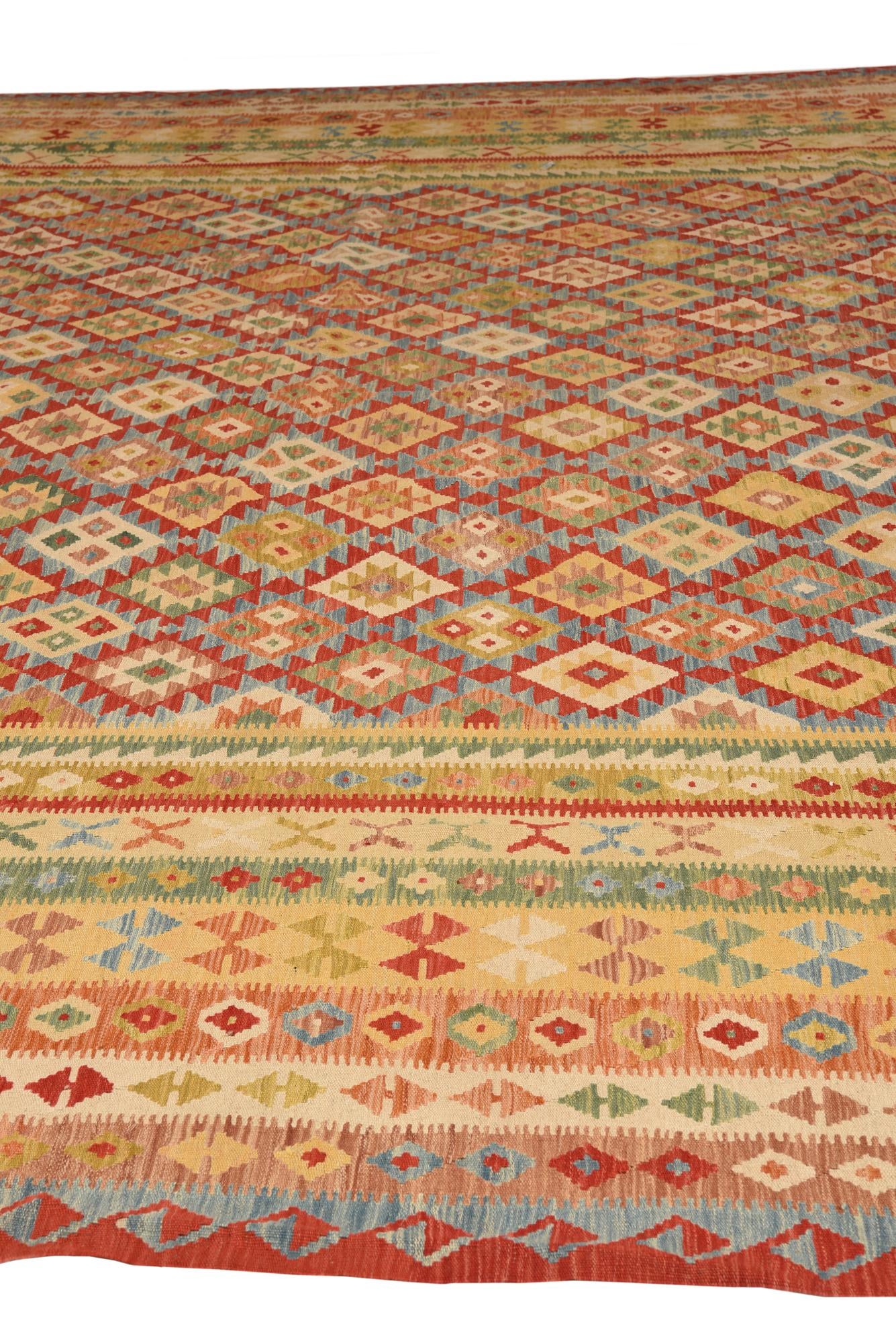 16' x 25' 10 Hand Woven Kilim Maymana Wool Rug