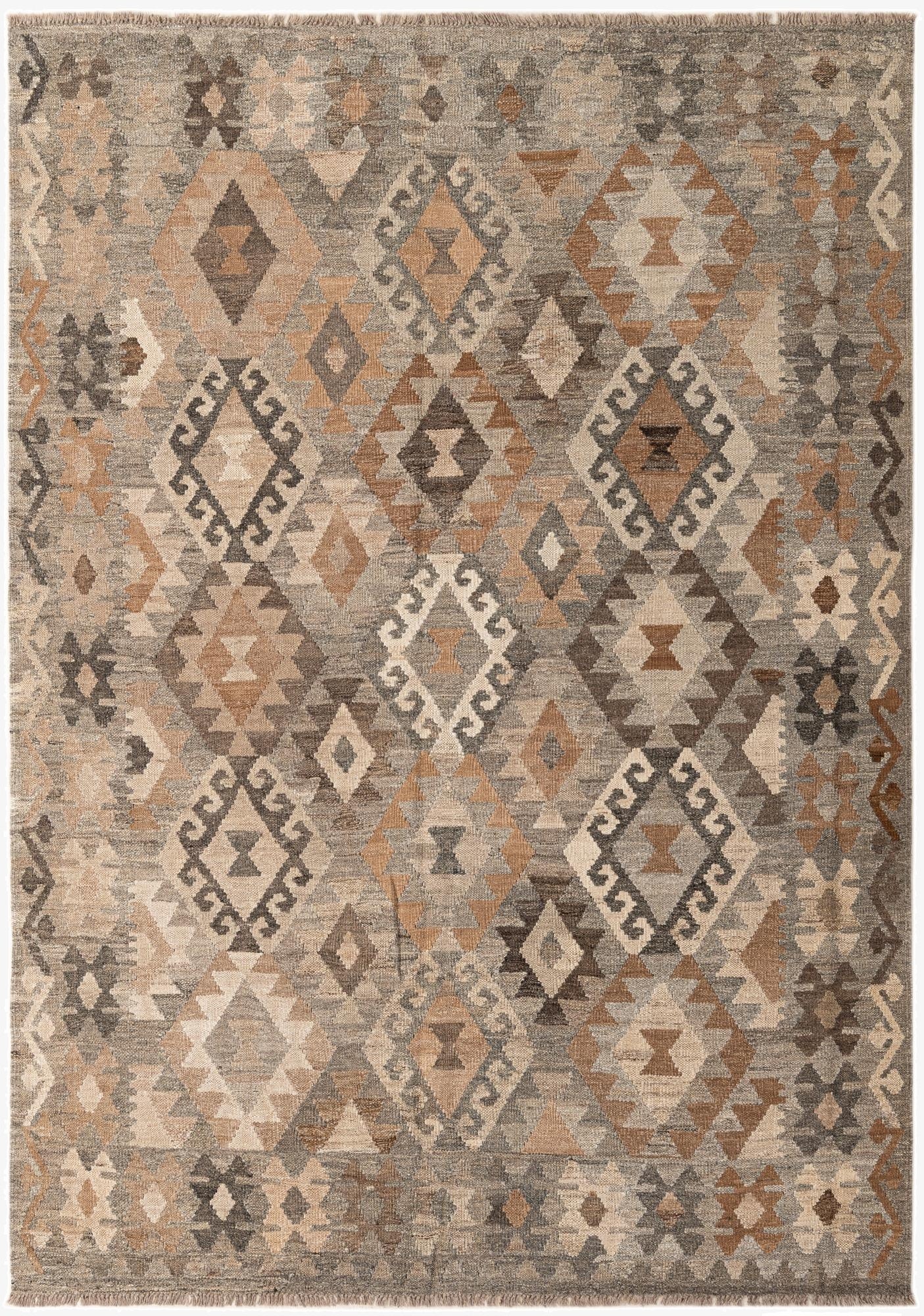 5' 9 x 8' 4  Hand Woven Kilim Maymana Wool Rug