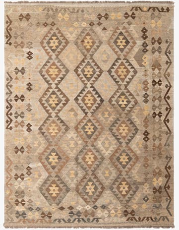 6' x 8' 1 Hand Woven Kilim Maymana Wool Rug