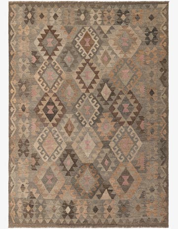 5' 8 x 7' 11 Hand Knotted Kilim Maymana Wool Rug