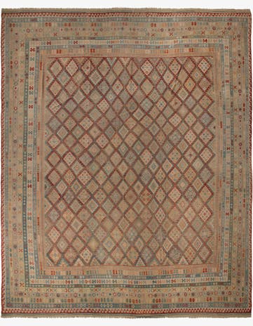 19' 9 x 25' 5 Hand Woven Kilim Maymana Wool Rug