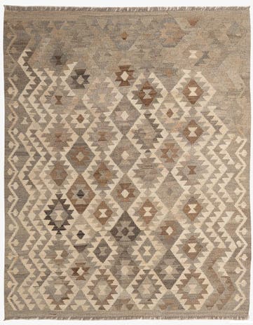 5' 4 x 6' 7 Hand Woven Kilim Maymana Wool Rug