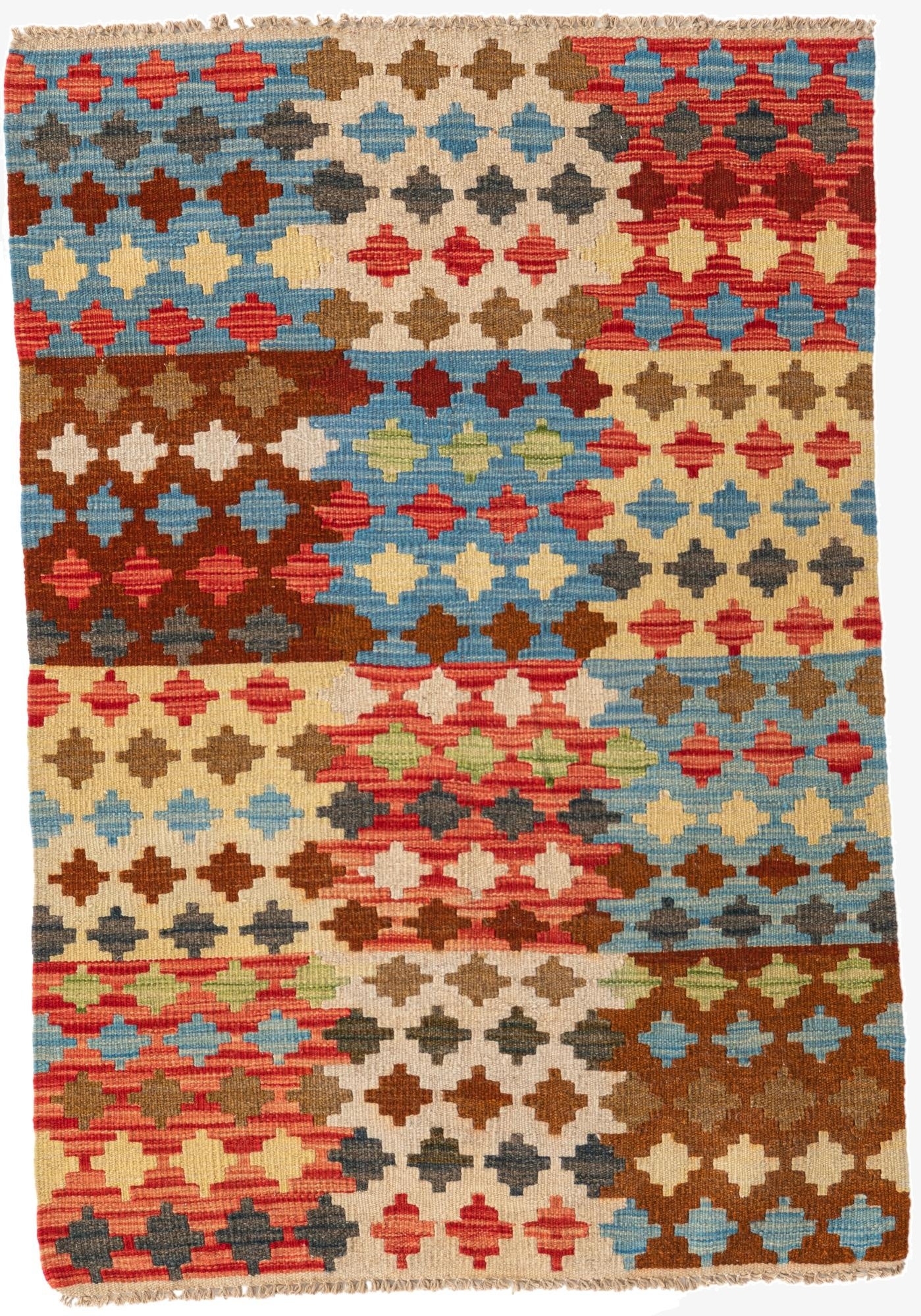 2' 9 x 4' 1  Hand Woven Kilim Maymana Wool Rug