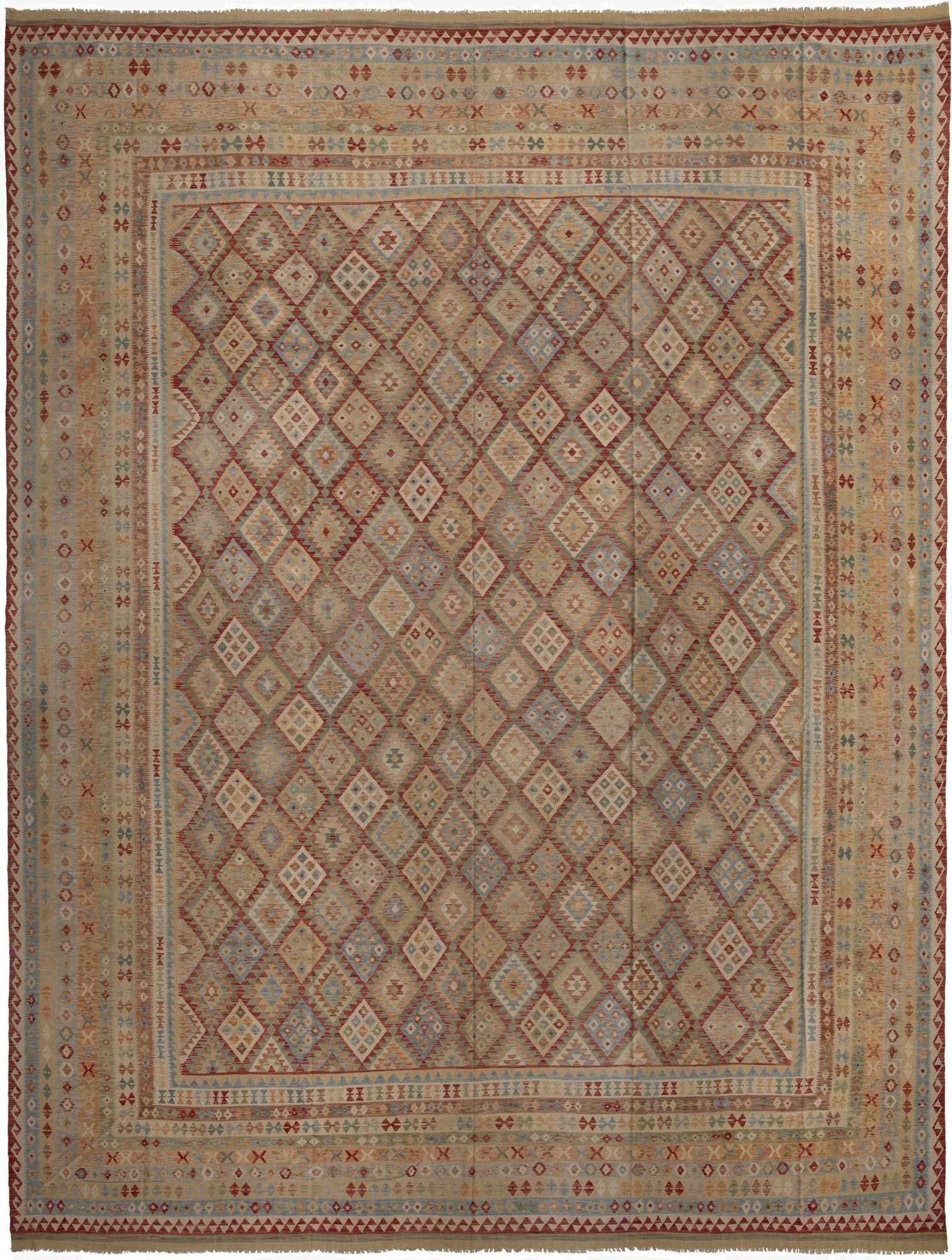 Primary image 19' 9 x 25' 10  Hand Woven Kilim Maymana Wool Rug