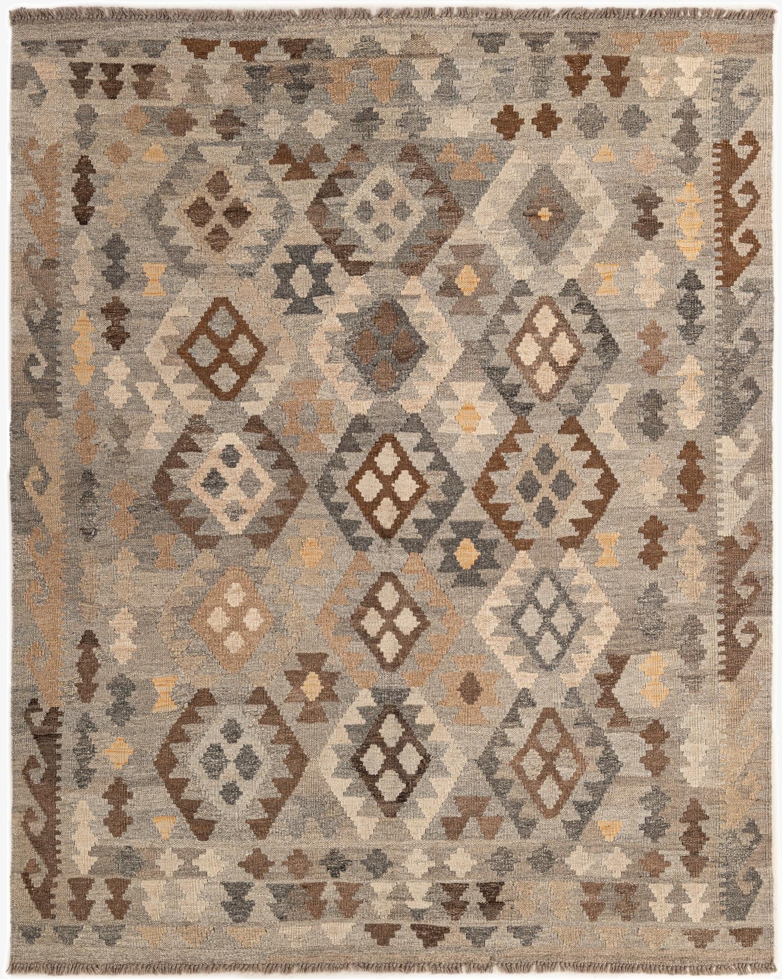 5' 5 x 6' 8  Hand Woven Kilim Maymana Wool Rug