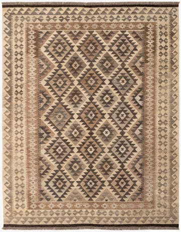 5' 3 x 6' 6 Hand Woven Kilim Maymana Wool Rug