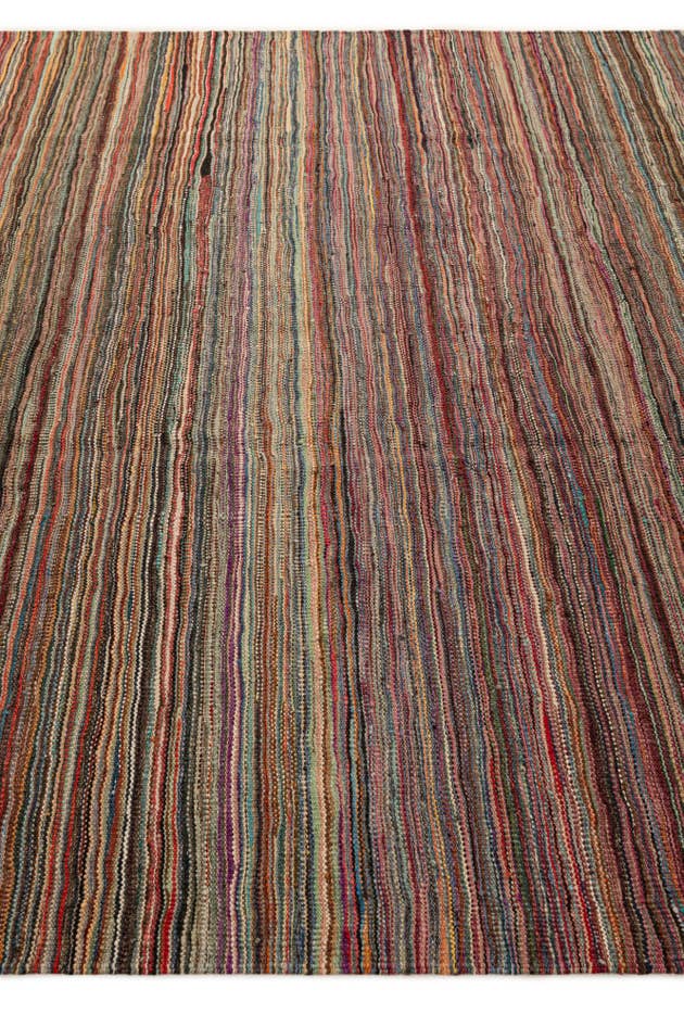 Detail image of 6' 7 x 9' 9 Hand Woven Kilim Modern Wool Rug