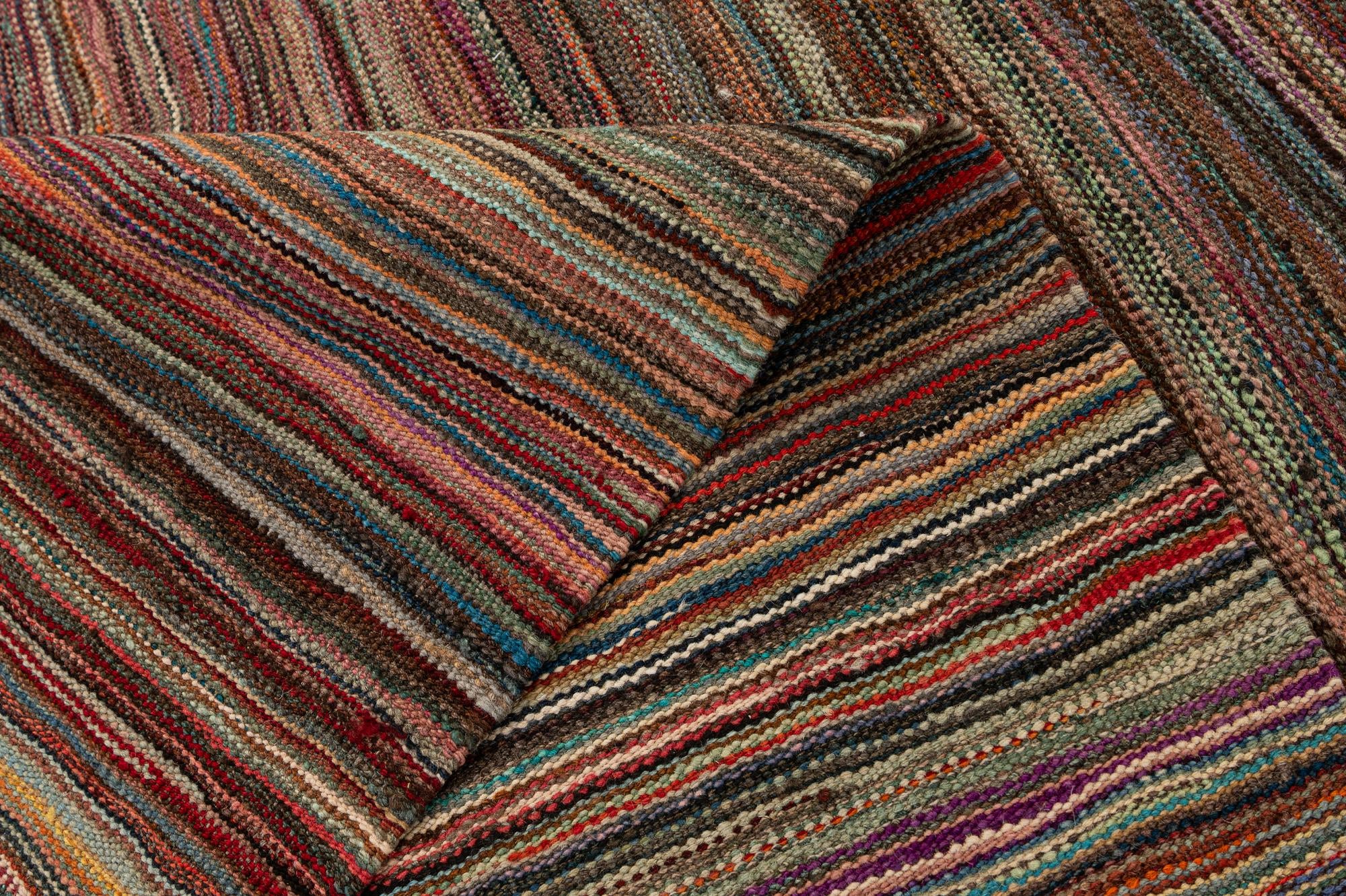 6' 7 x 9' 9 Hand Woven Kilim Modern Wool Rug