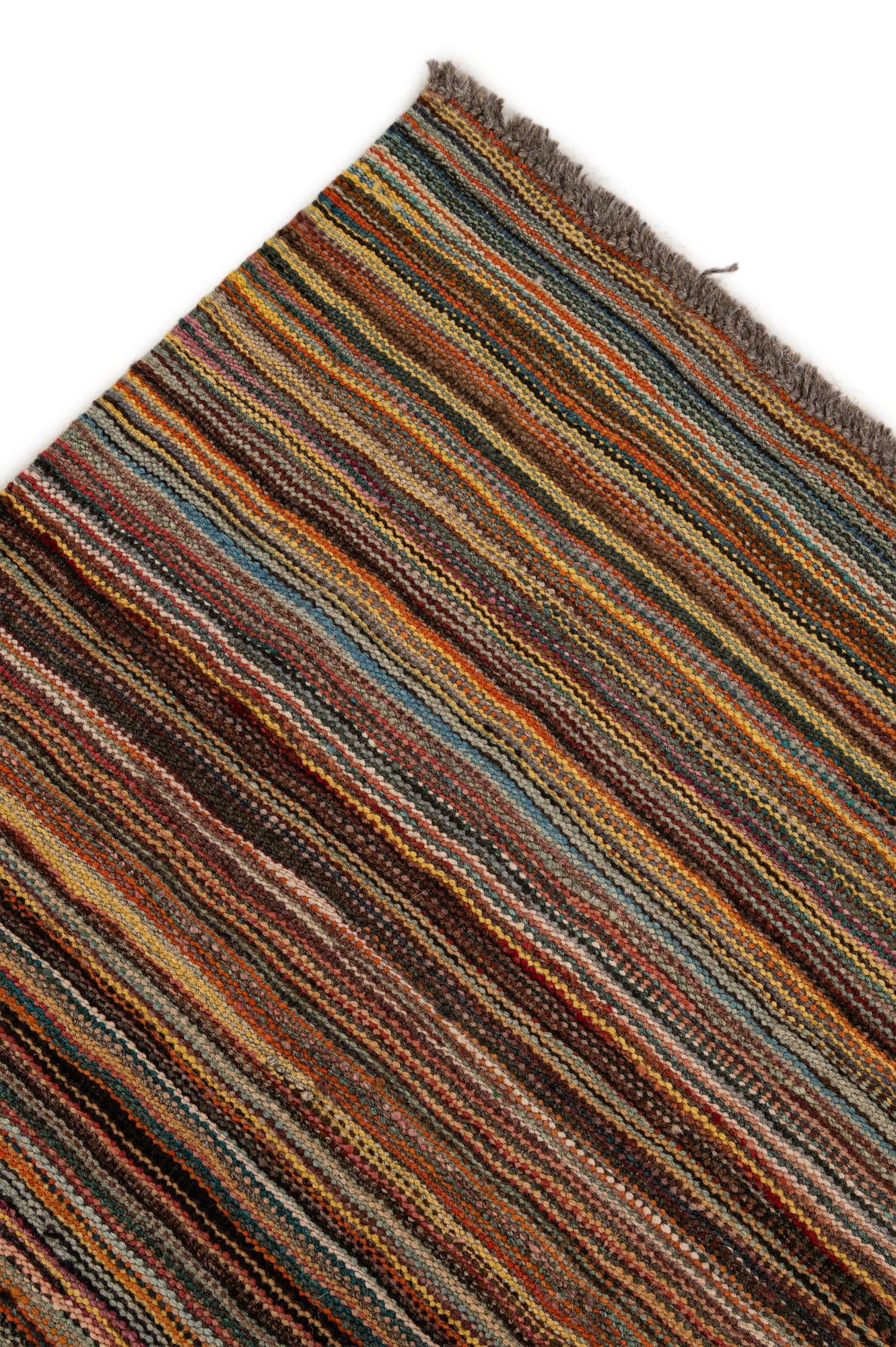 6' 7 x 9' 9 Hand Woven Kilim Modern Wool Rug