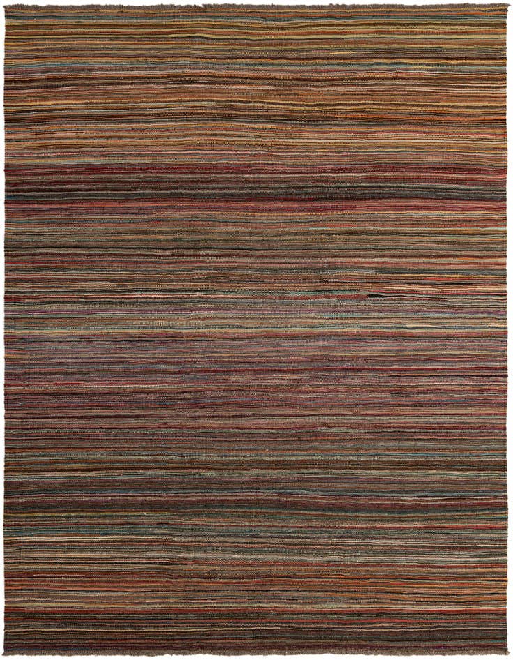 Detail image of 6' 7 x 9' 9 Hand Woven Kilim Modern Wool Rug