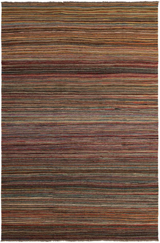 Detail image of 6' 7 x 9' 9 Hand Woven Kilim Modern Wool Rug