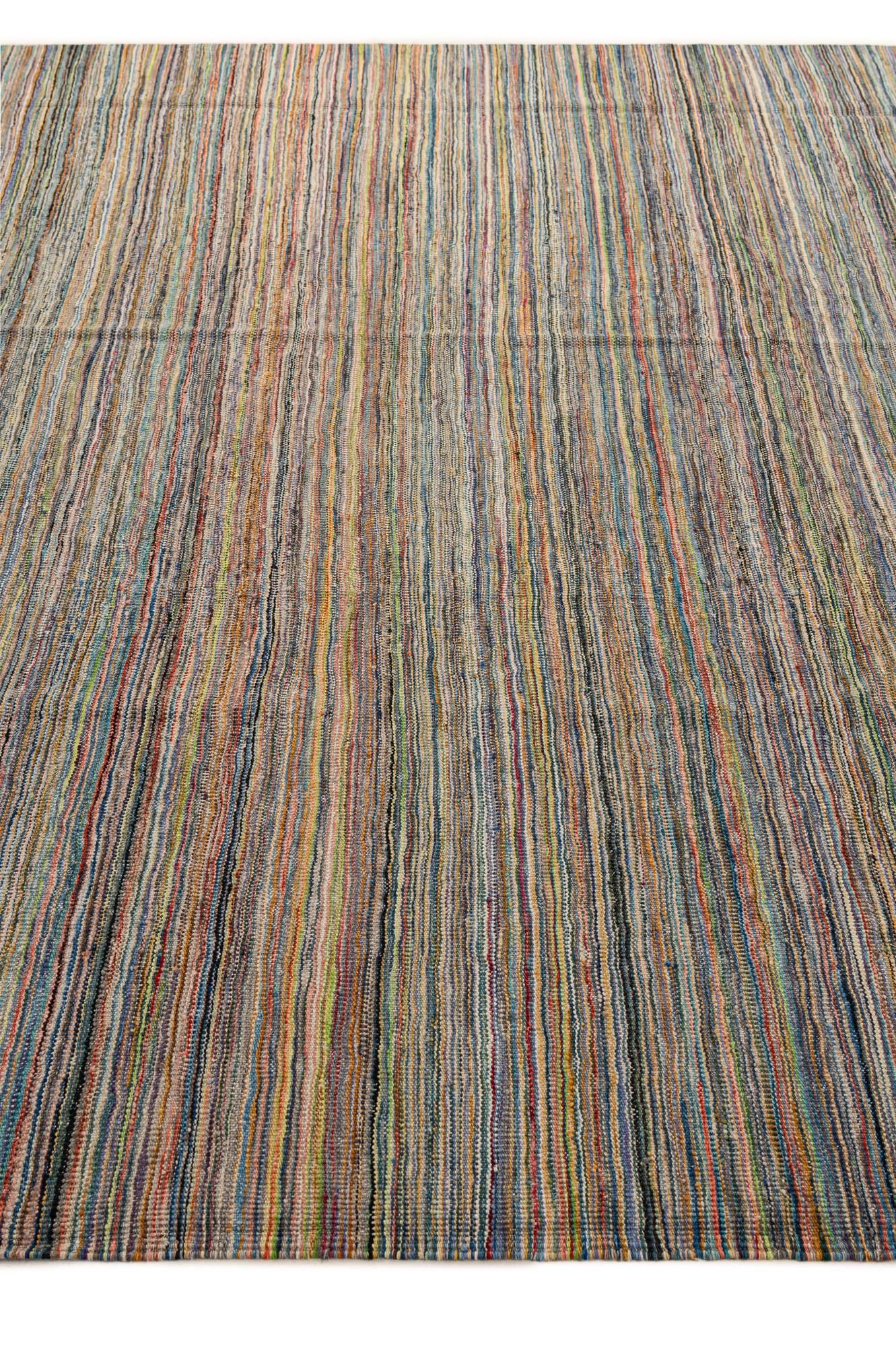 8' 7 x 9' 6 Hand Woven Kilim Modern Wool Rug
