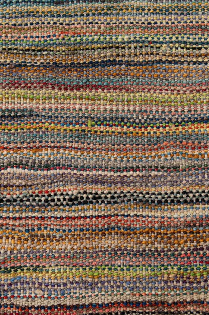 8' 7 x 9' 6 Hand Woven Kilim Modern Wool Rug
