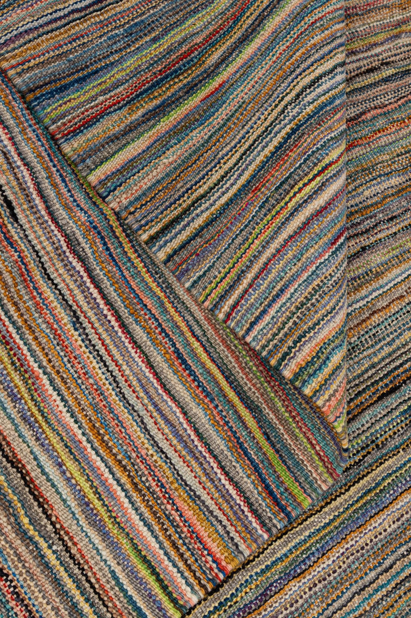8' 7 x 9' 6 Hand Woven Kilim Modern Wool Rug