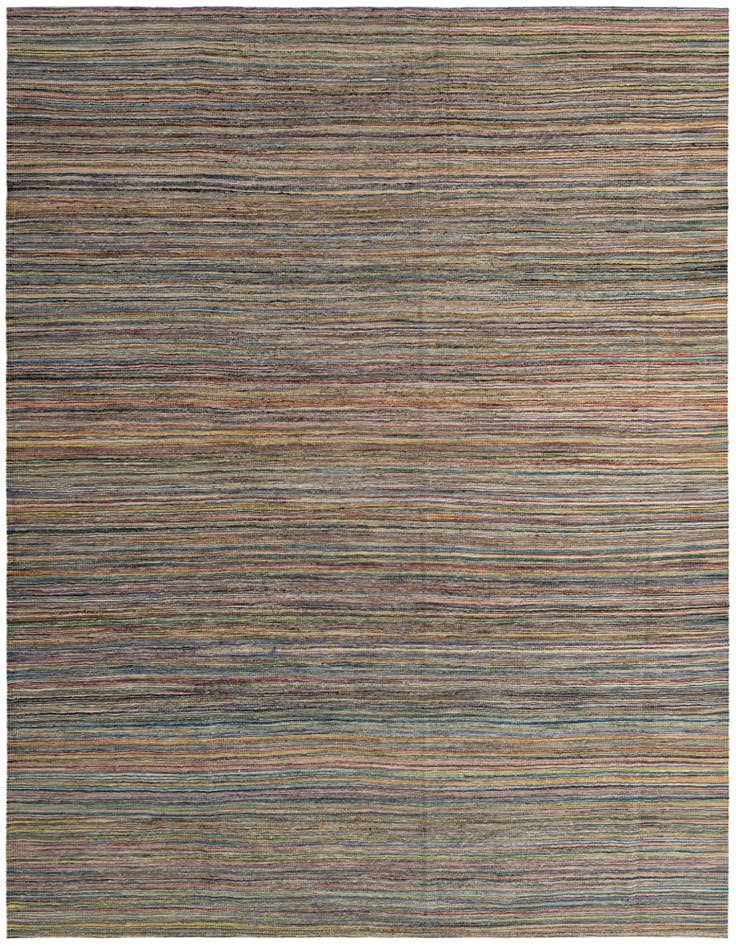 Detail image of 8' 7 x 9' 6 Hand Woven Kilim Modern Wool Rug