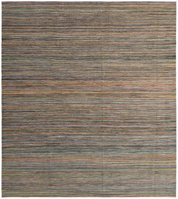 8' 7 x 9' 6 Hand Woven Kilim Modern Wool Rug
