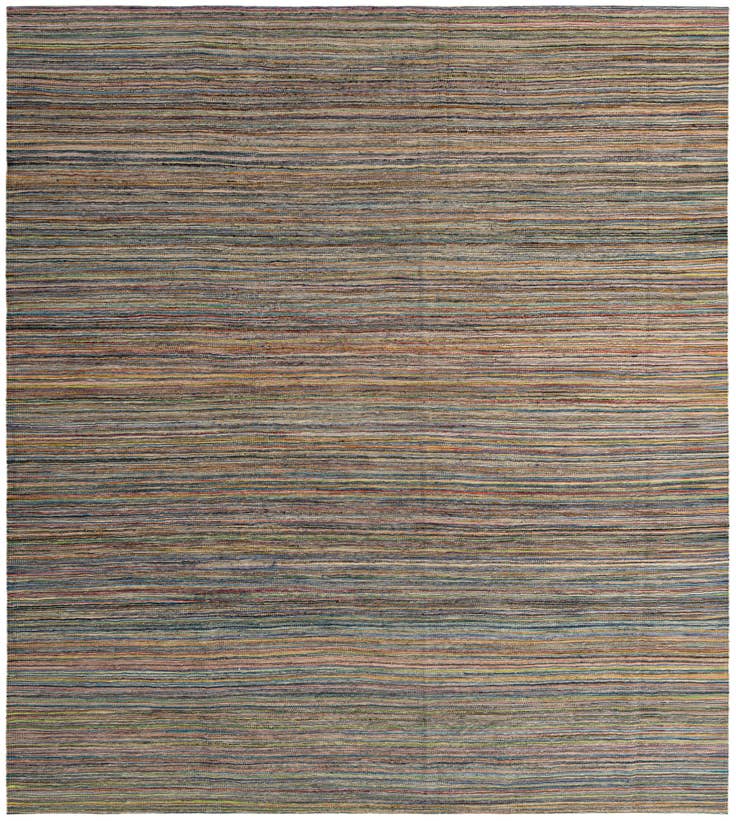 Detail image of 8' 7 x 9' 6 Hand Woven Kilim Modern Wool Rug