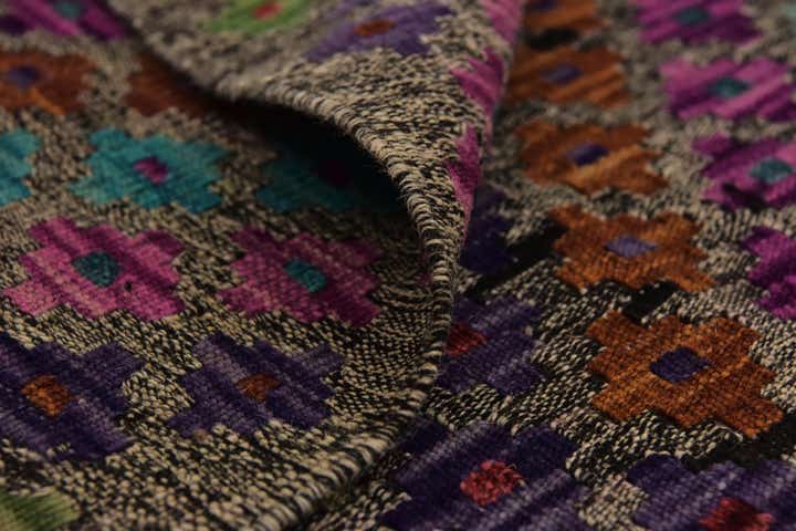 7' 2 x 9' 5 Hand Woven Kilim Modern Wool Rug