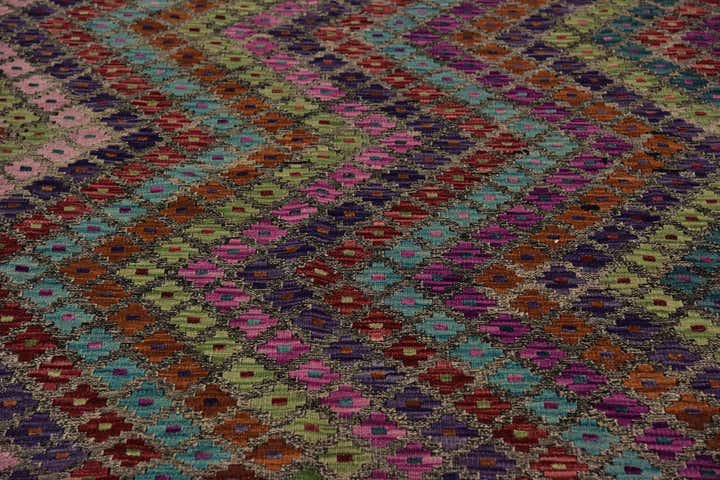 7' 2 x 9' 5 Hand Woven Kilim Modern Wool Rug