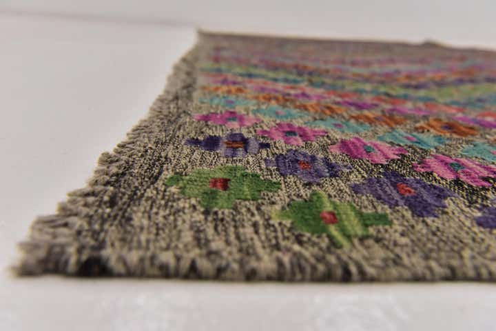 7' 2 x 9' 5 Hand Woven Kilim Modern Wool Rug