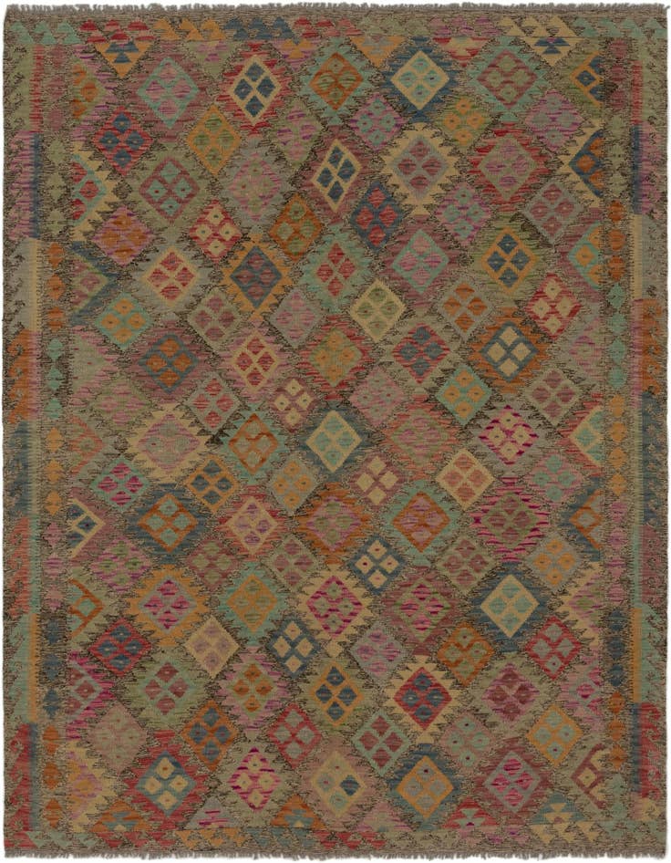 Detail image of 6' 10 x 8' Hand Woven Kilim Modern Wool Rug