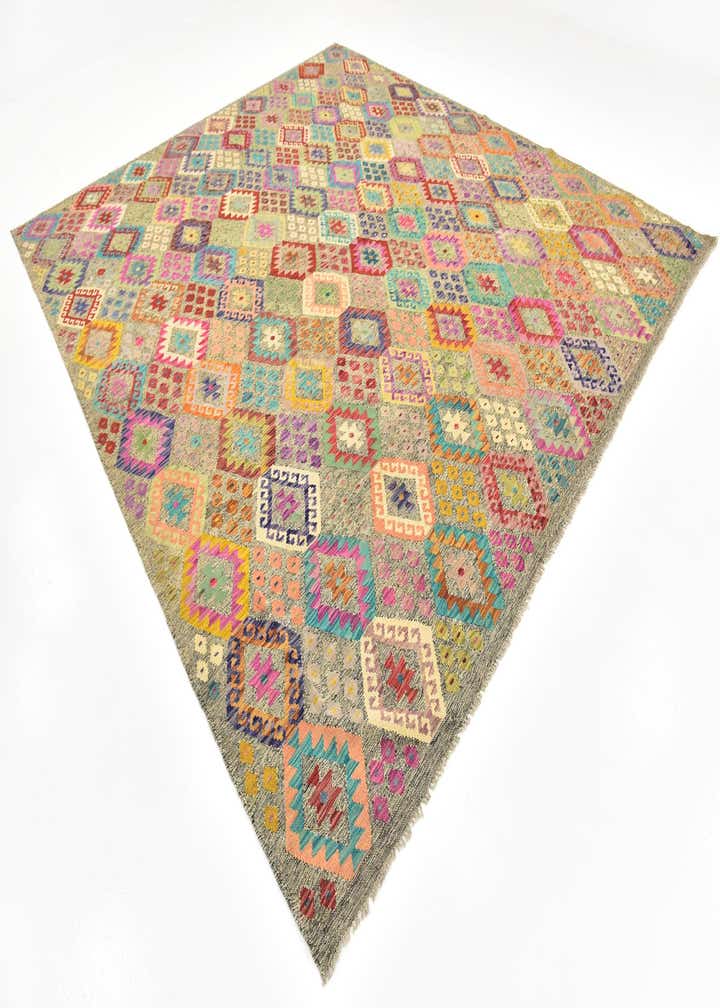 10' 10 x 12' 5 Hand Woven Kilim Modern Wool Rug