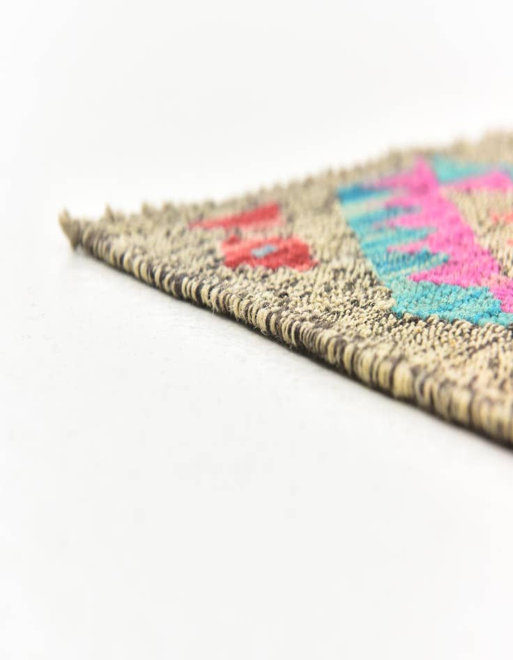 Detail image of 10' 10 x 12' 5 Hand Woven Kilim Modern Wool Rug