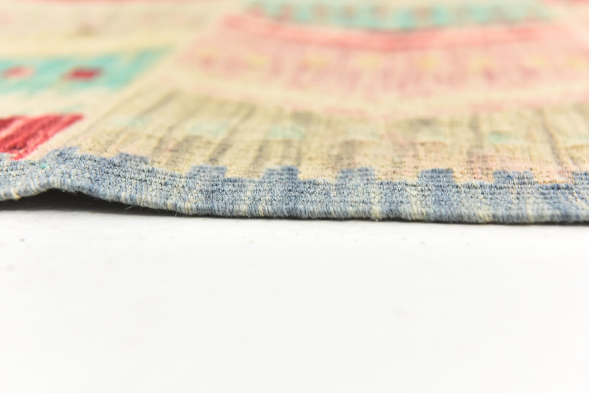 5' 8 x 8' Hand Woven Kilim Modern Wool Rug