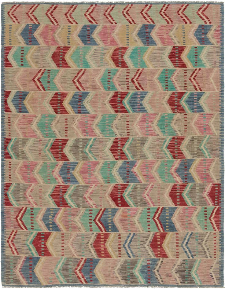 Detail image of 5' 8 x 8' Hand Woven Kilim Modern Wool Rug