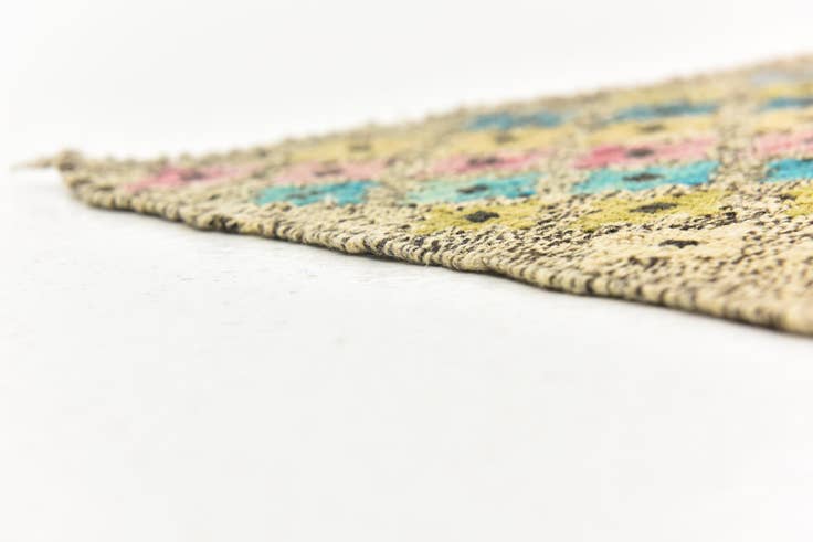 Detail image of 9' x 11' 6 Hand Woven Kilim Modern Wool Rug