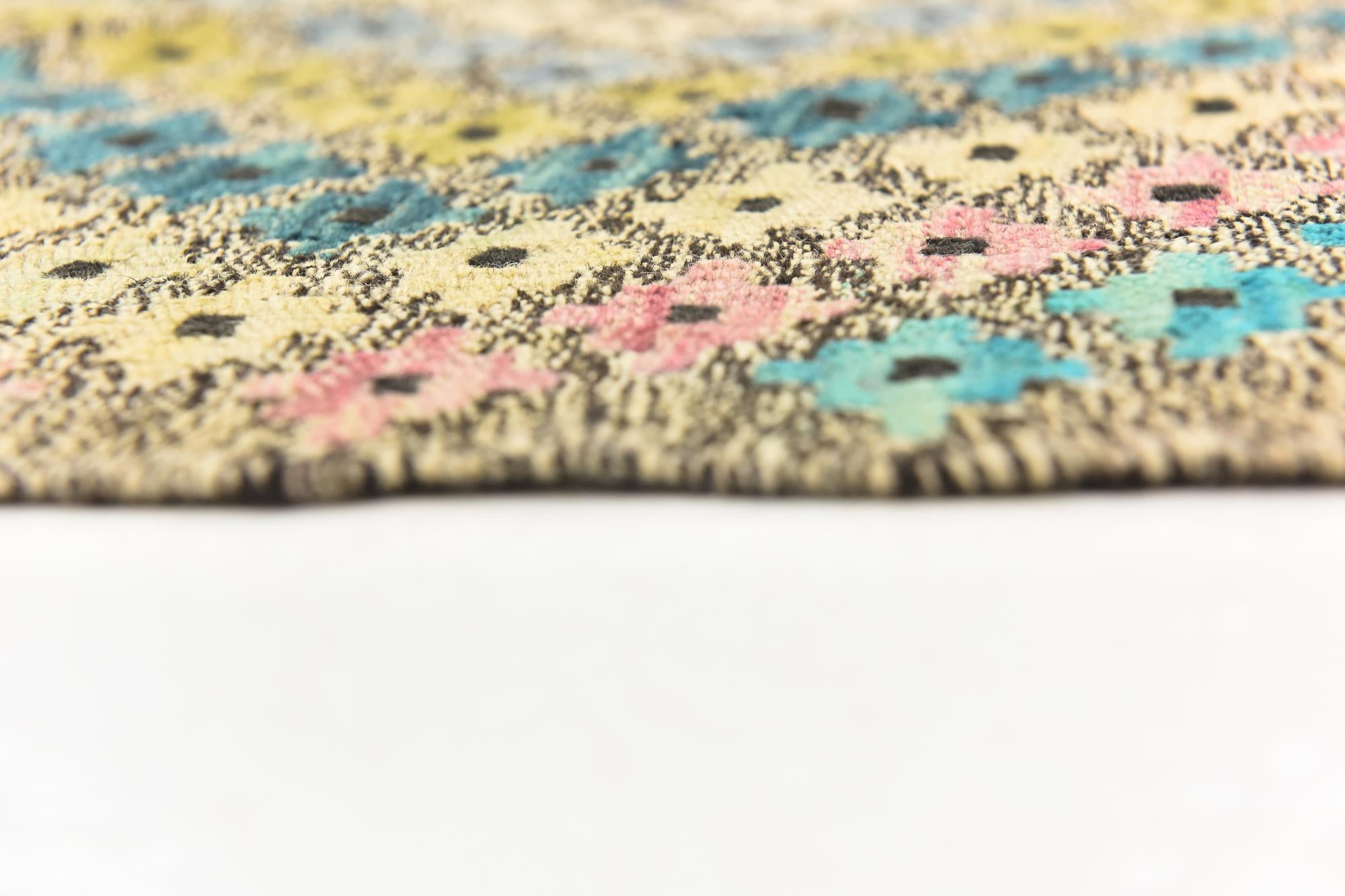 9' x 11' 6 Hand Woven Kilim Modern Wool Rug