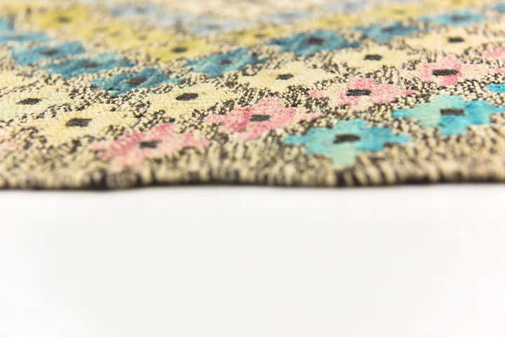 9' x 11' 6 Hand Woven Kilim Modern Wool Rug