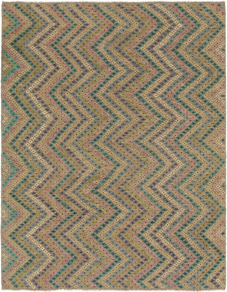 Detail image of 9' x 11' 6 Hand Woven Kilim Modern Wool Rug