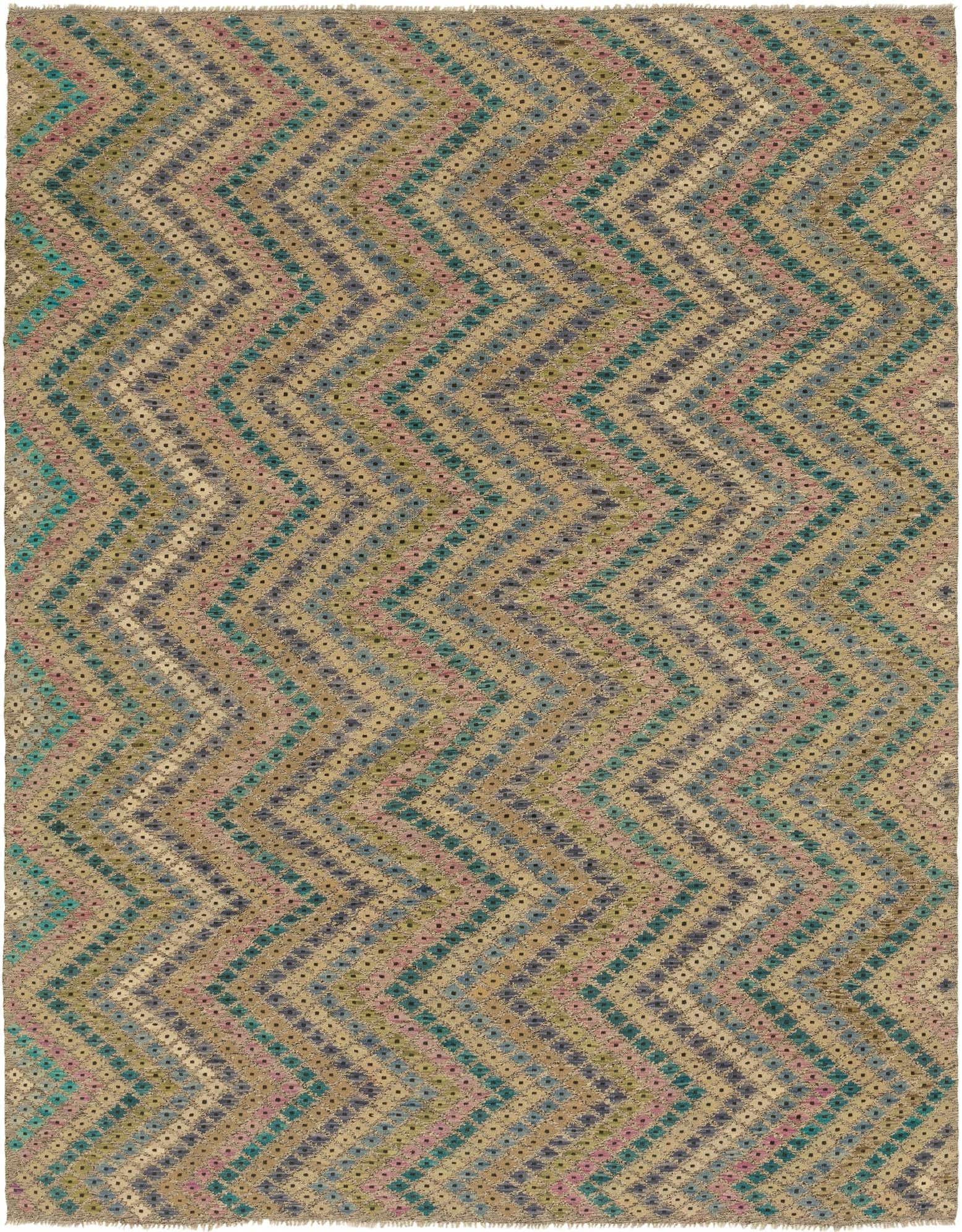 9' x 11' 6 Hand Woven Kilim Modern Wool Rug