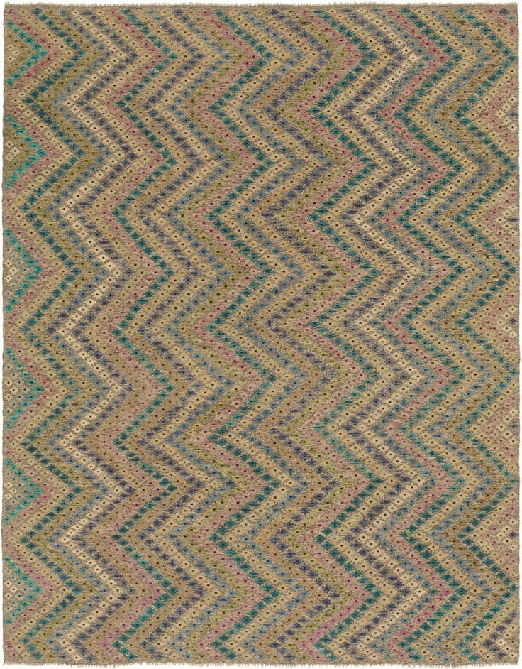 Detail image of 9' x 11' 6 Hand Woven Kilim Modern Wool Rug